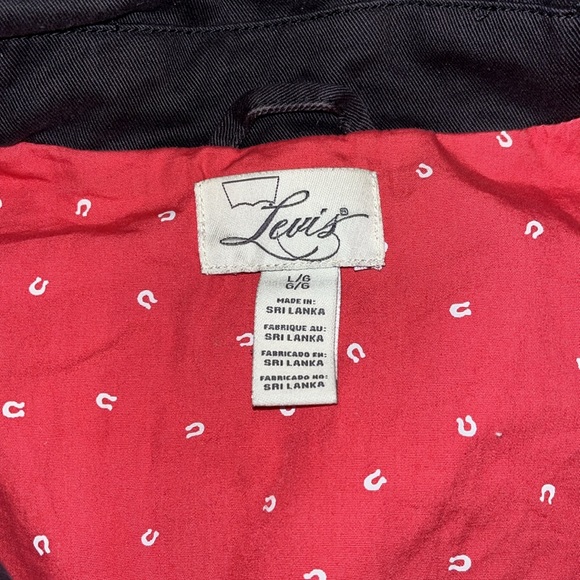 Levi’s black cotton jacket with asymmetrical zipper size large - Picture 2 of 2